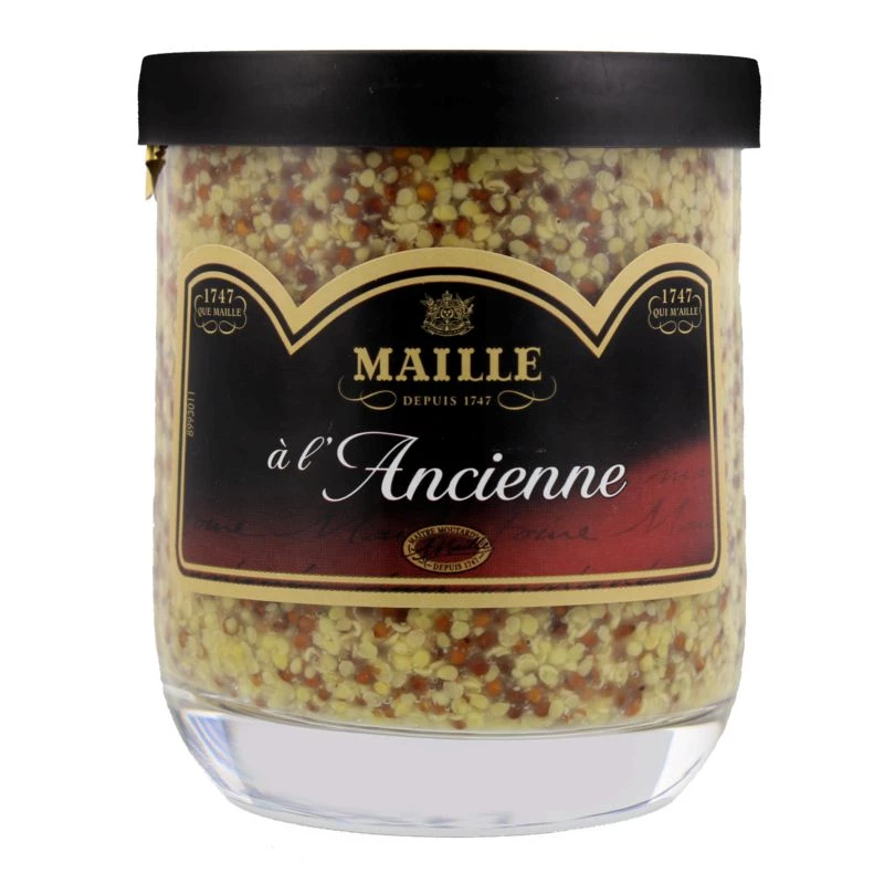 Old-fashioned mustard in a 160g glass - MAILLE