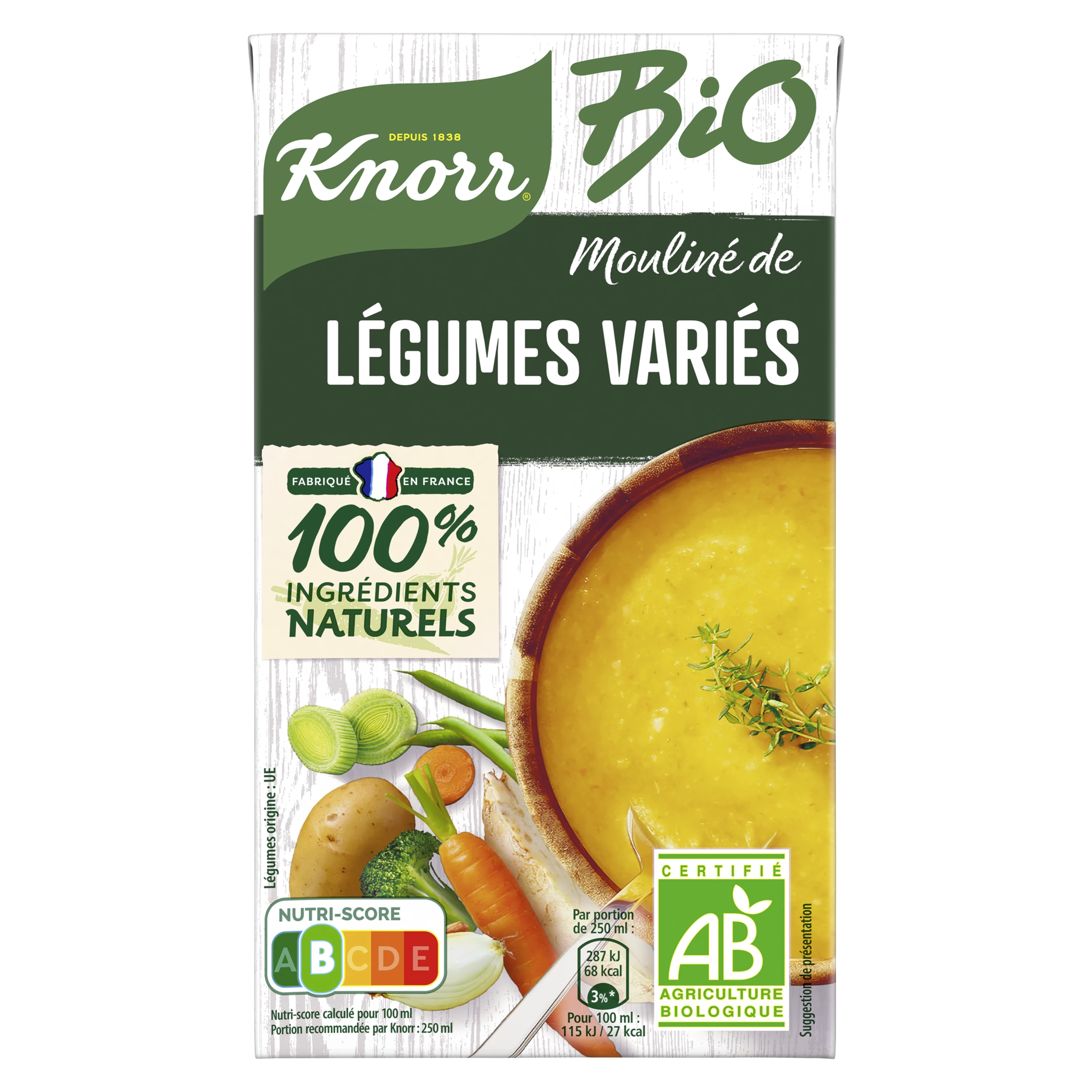 Organic mixed vegetable soup 1L - KNORR