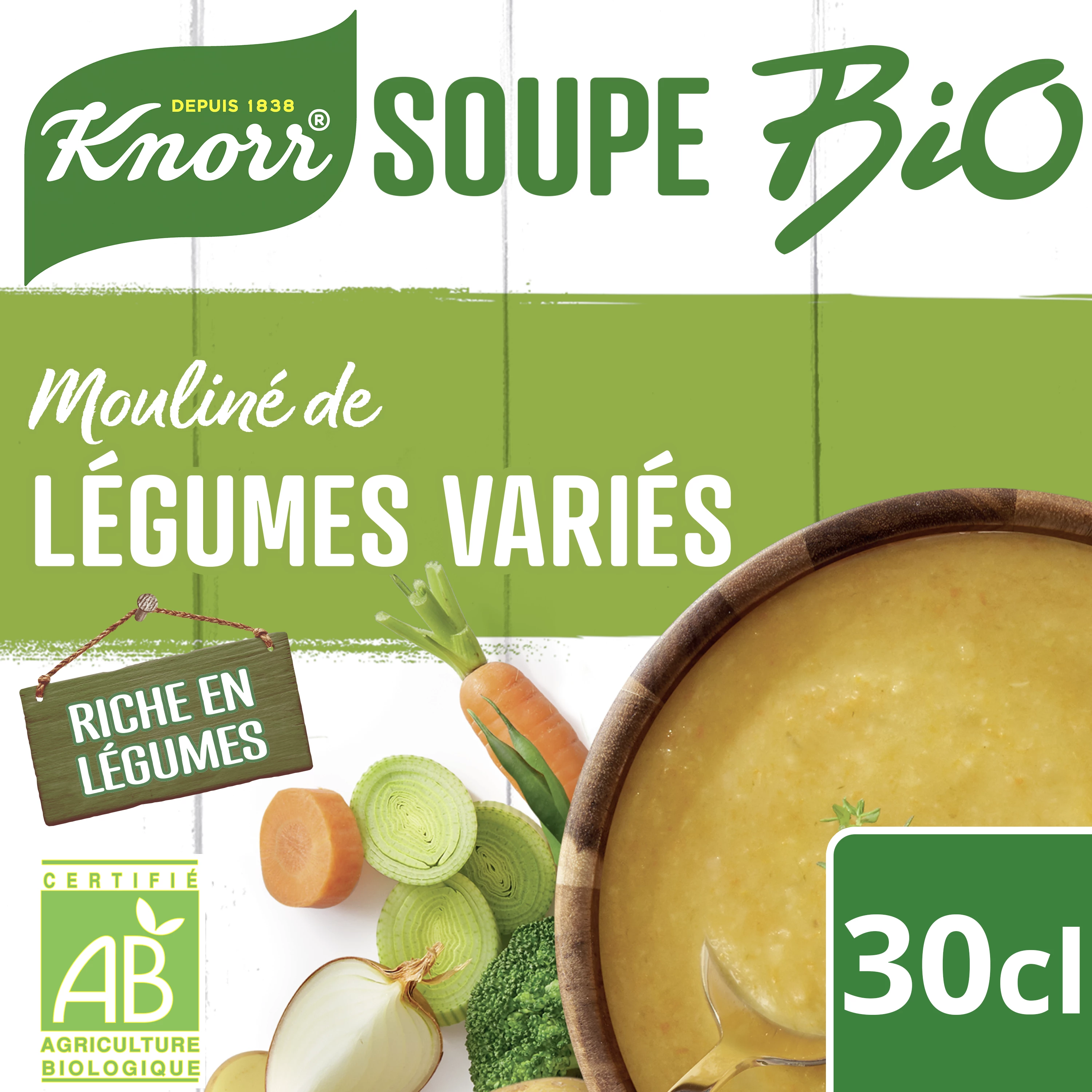 Soupe mouliné de légumes du potager Bio 30cl - KNORR