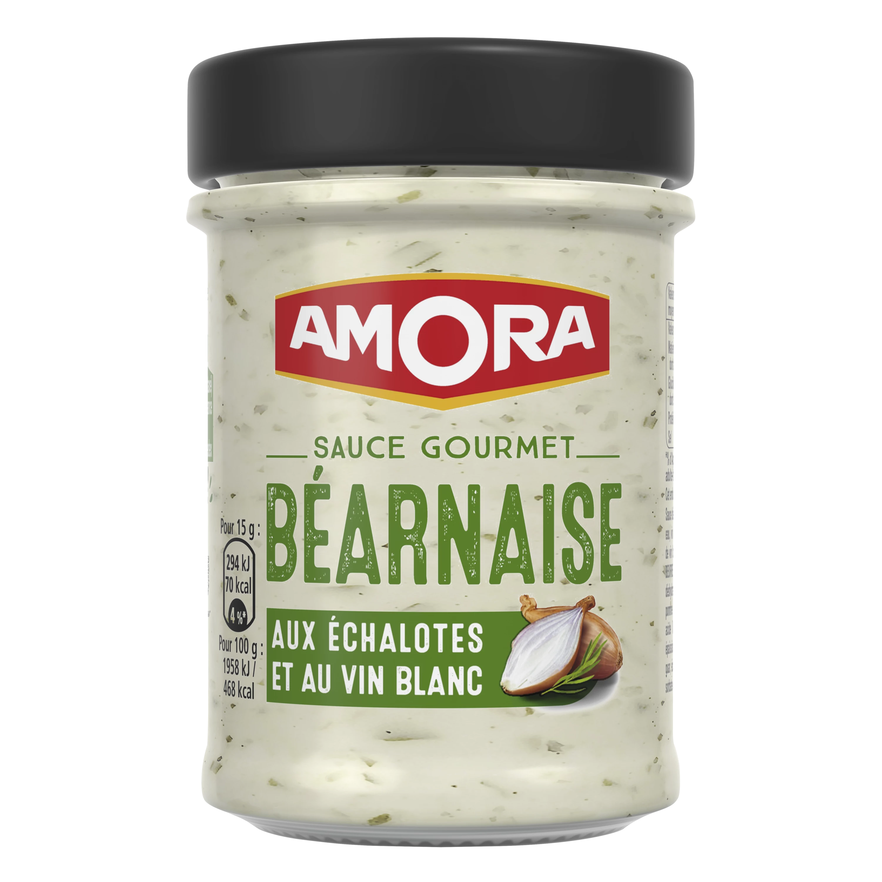 Sauce Gourmet Béarnaise aux Échalotes Vin Blanc, 184 g - AMORA