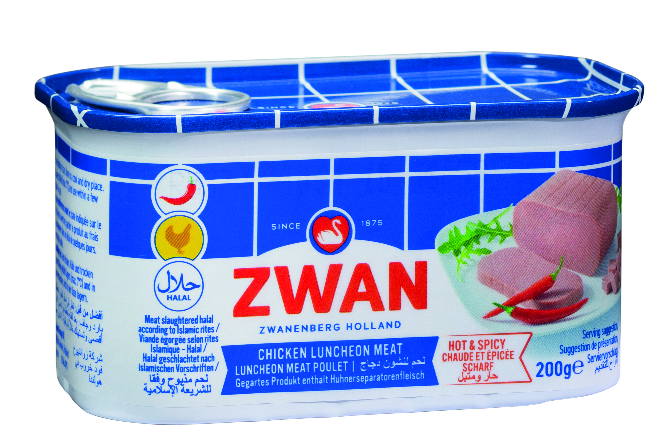 Luncheon Meat Poulet Cay (12 X 200 G) - ZWAN