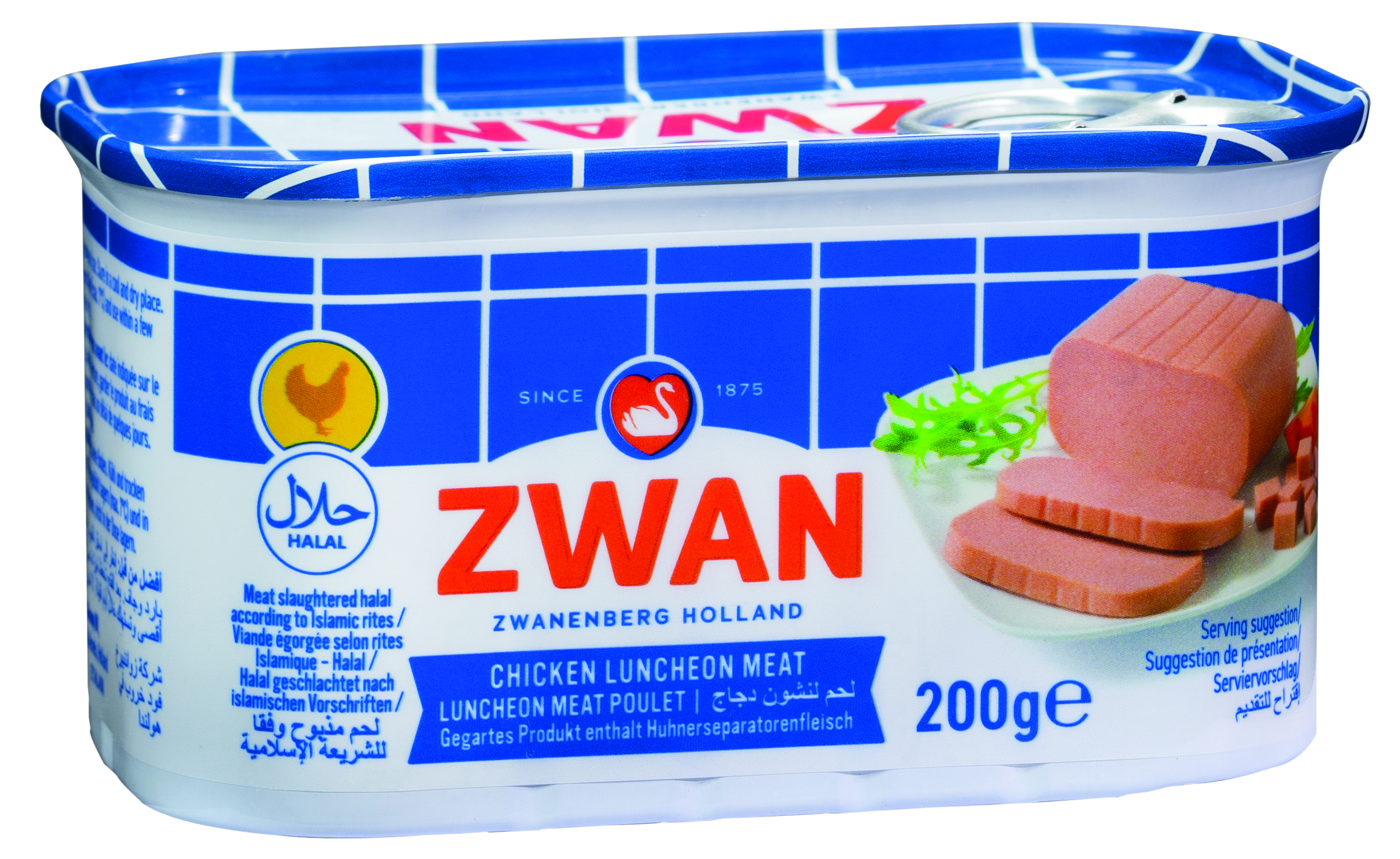 Pollo a base di carne (12 X 200 G) Halal - ZWAN
