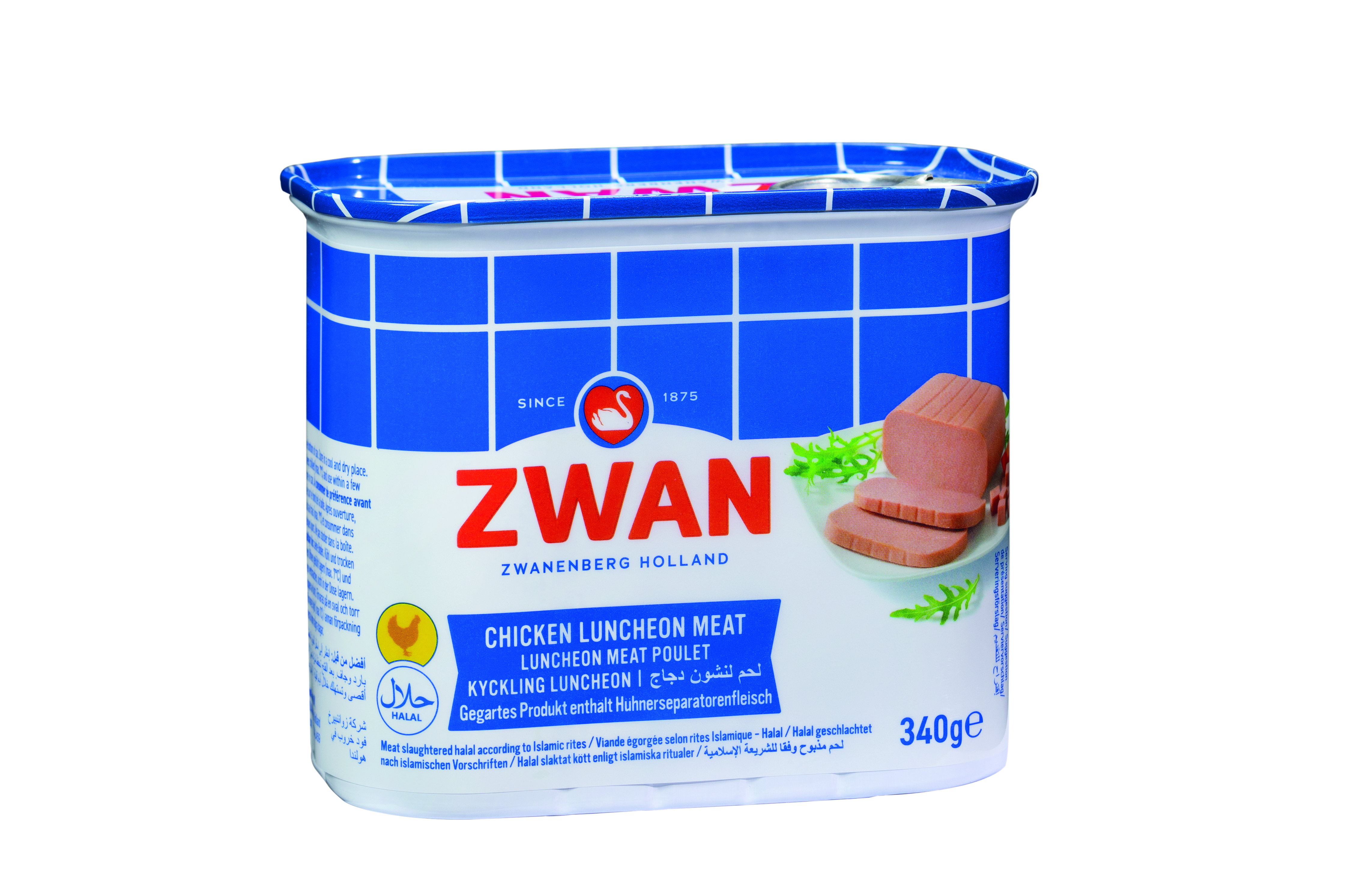 Pollo a base di carne (12 X 340 G) Halal - ZWAN