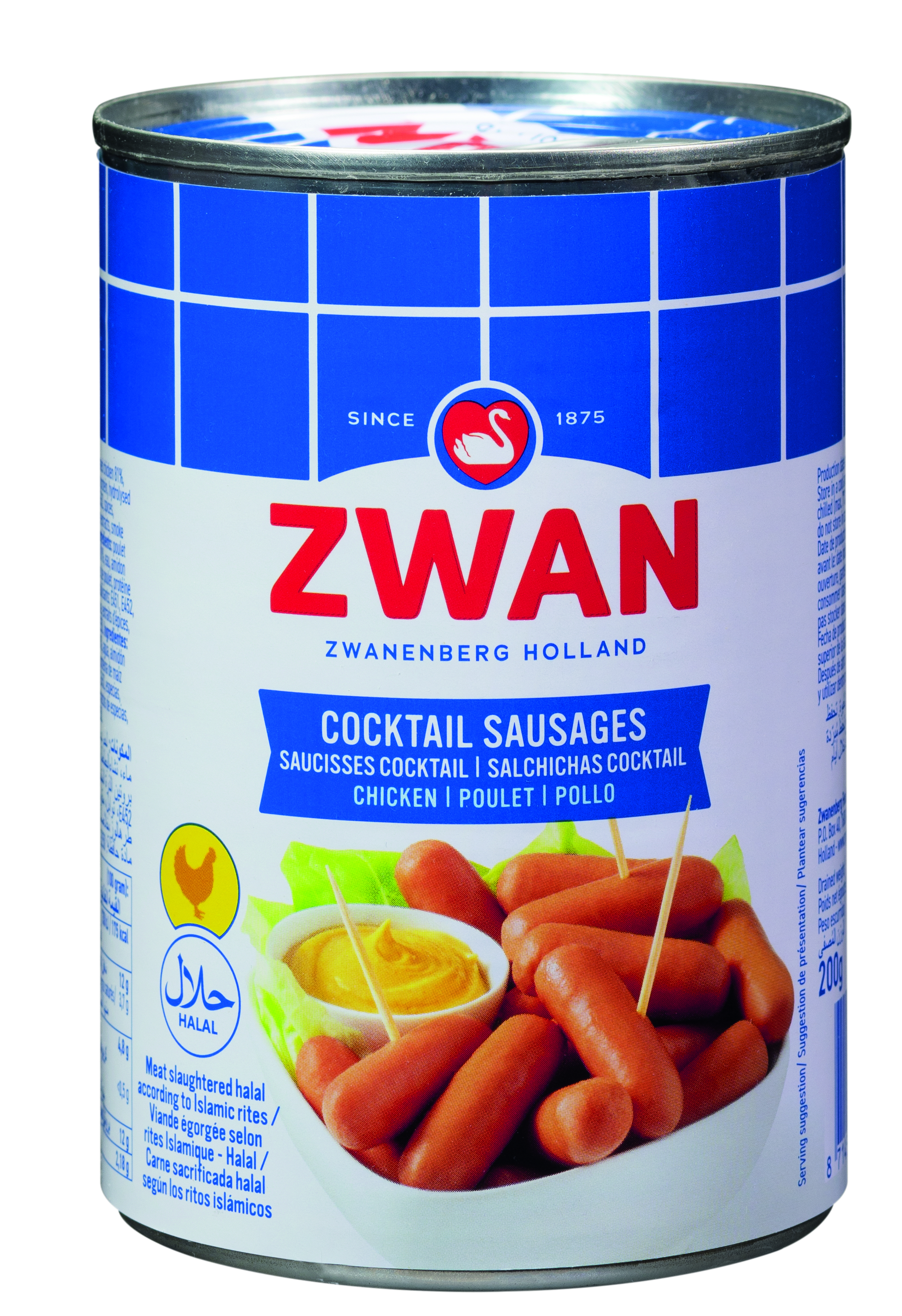 Salsichas Cocktail de Frango (24 X 400 G) Halal - ZWAN