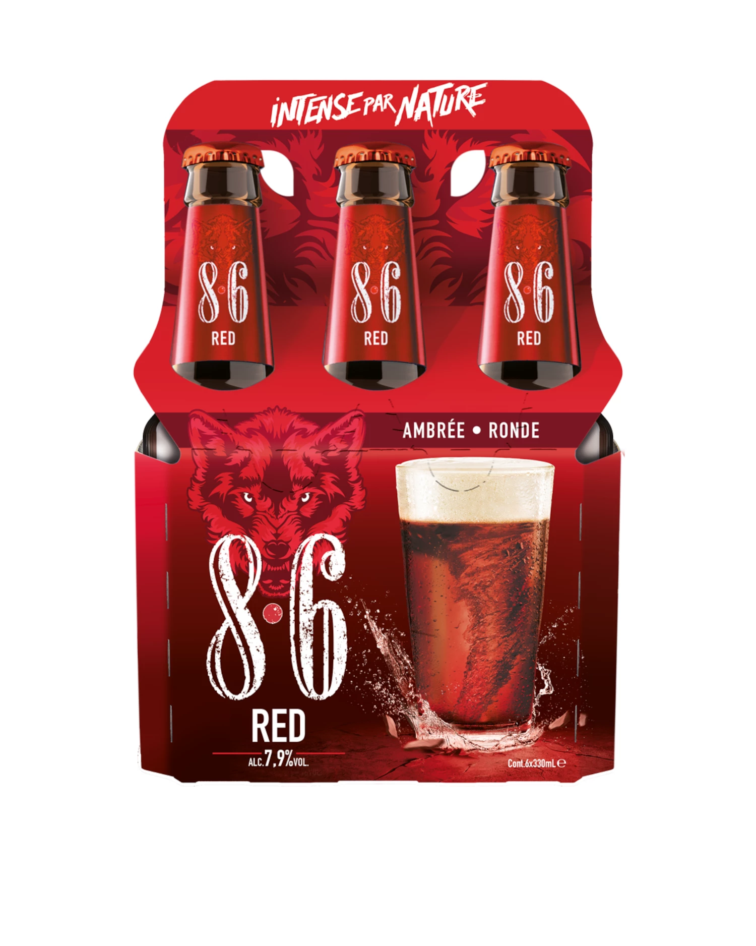 Bière Ambrée Red, 7,9°, 3x33cl - 8.6