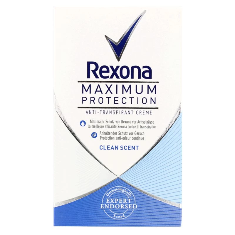 Déodorant Femme Anti-transpirant Clean Scent 45ml- Rexona