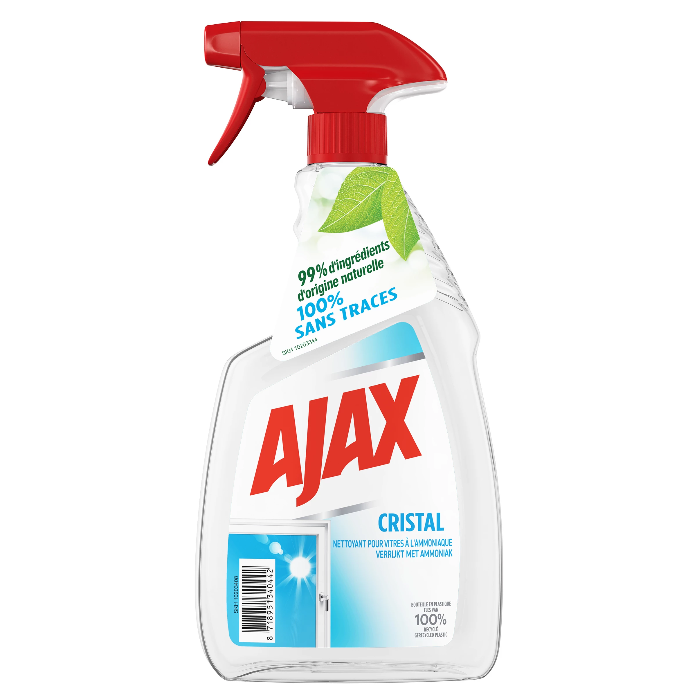 Средство для мытья окон Cristal/без разводов 750мл -  AJAX