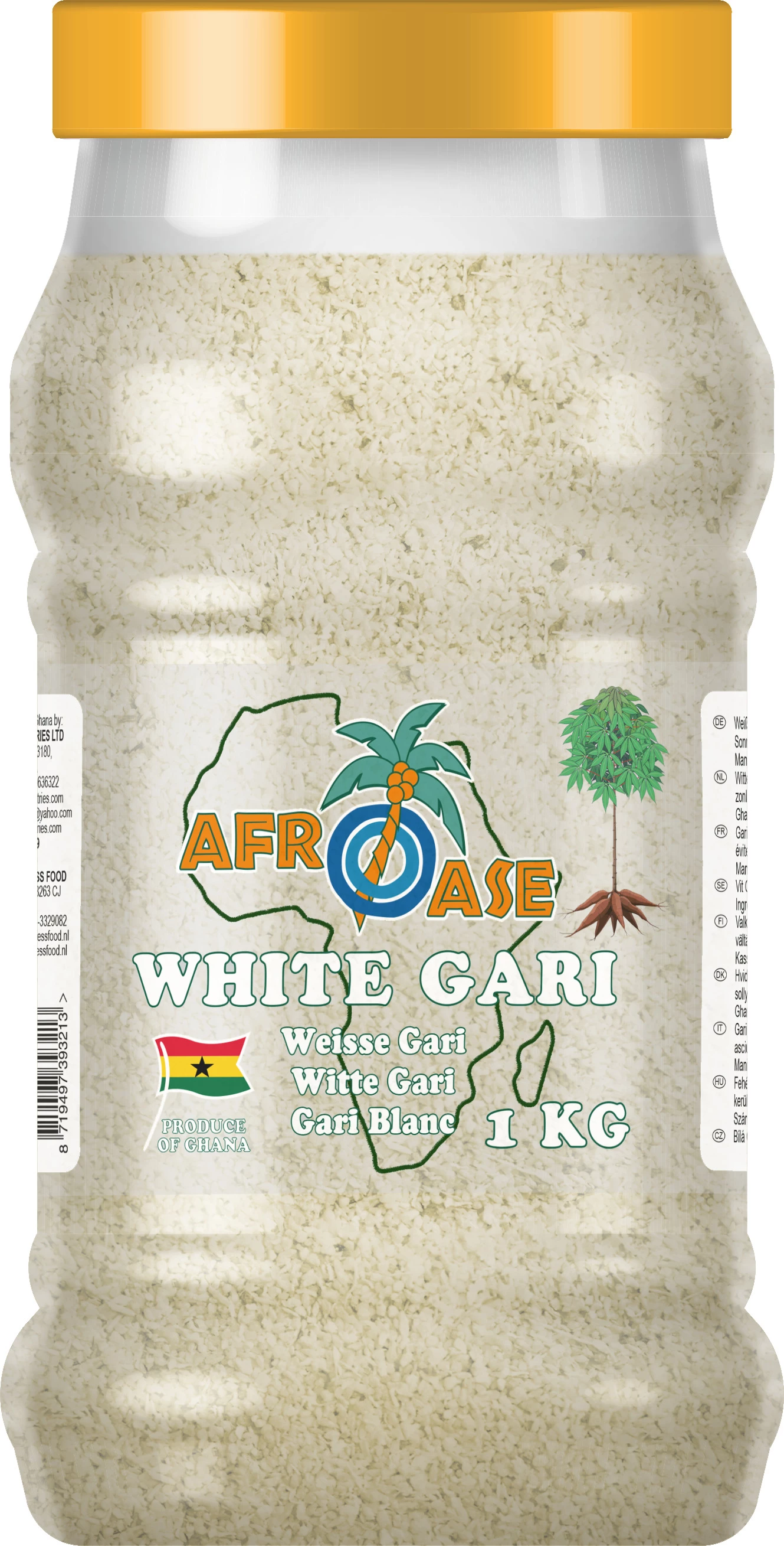 Gari White (jar) 12 X 1 Kg - Afroase