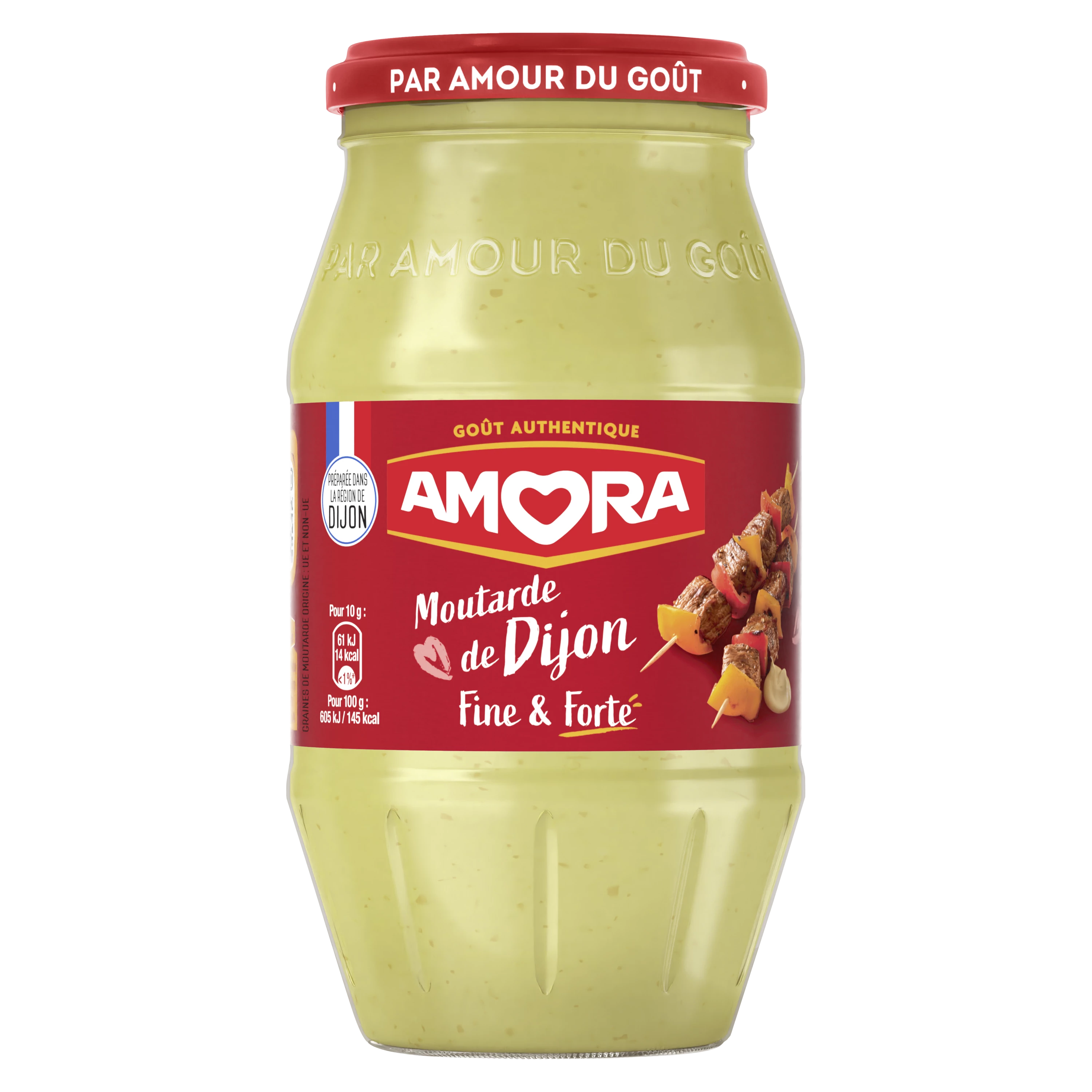Sterke Dijon-mosterd, 430 g - AMORA