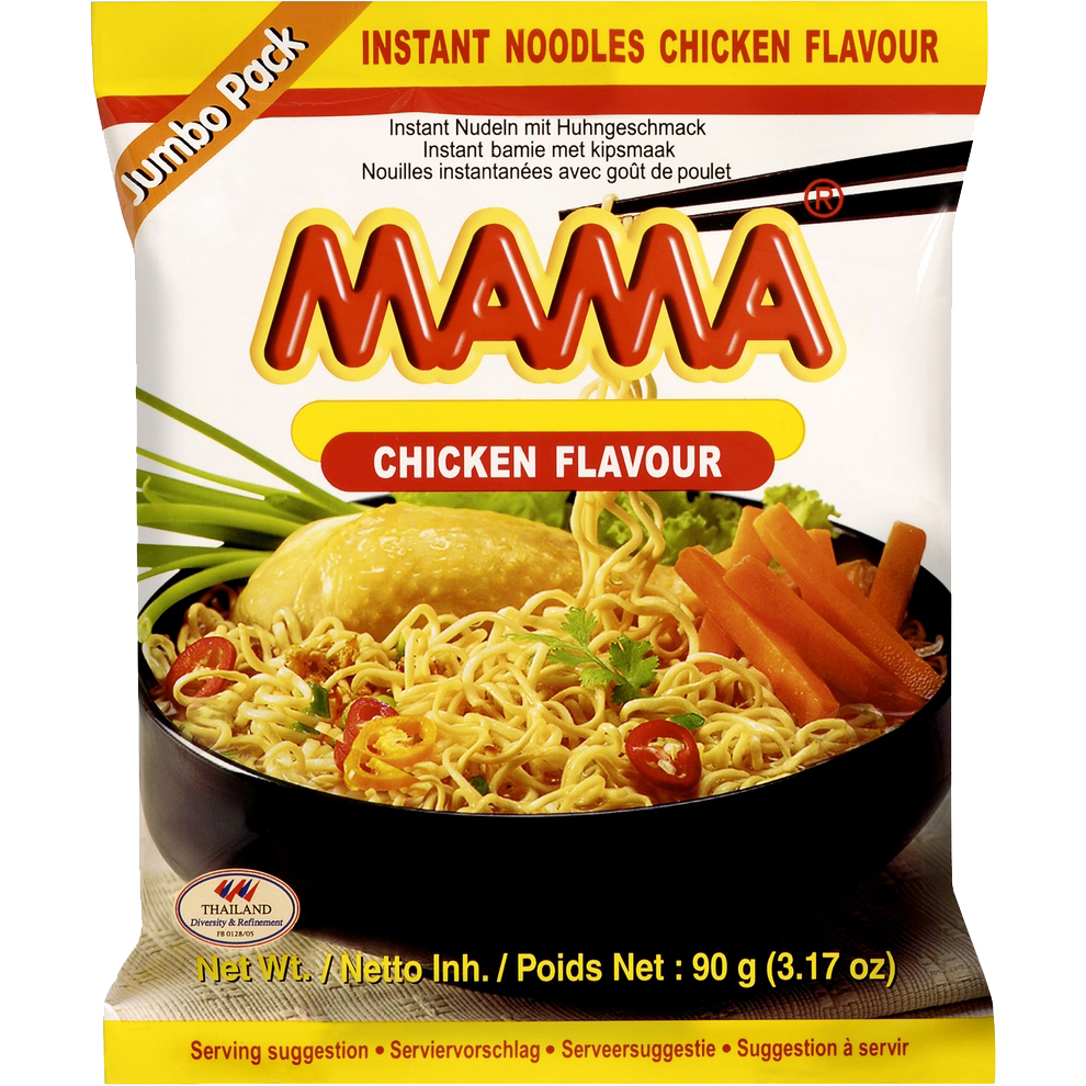 Grossista di Noodles istantanei. Gamberetti 20 X 90 Gr - Mama