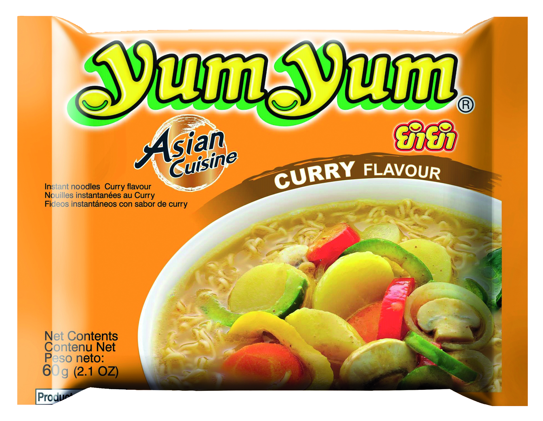 Instant Curry Noodles. 30 X 60 G - YUM YUM
