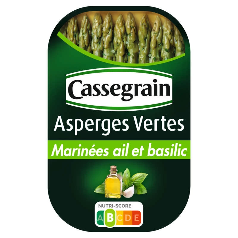 Asperges Vertes Marinées ail et basilic 12 - Cassegrain