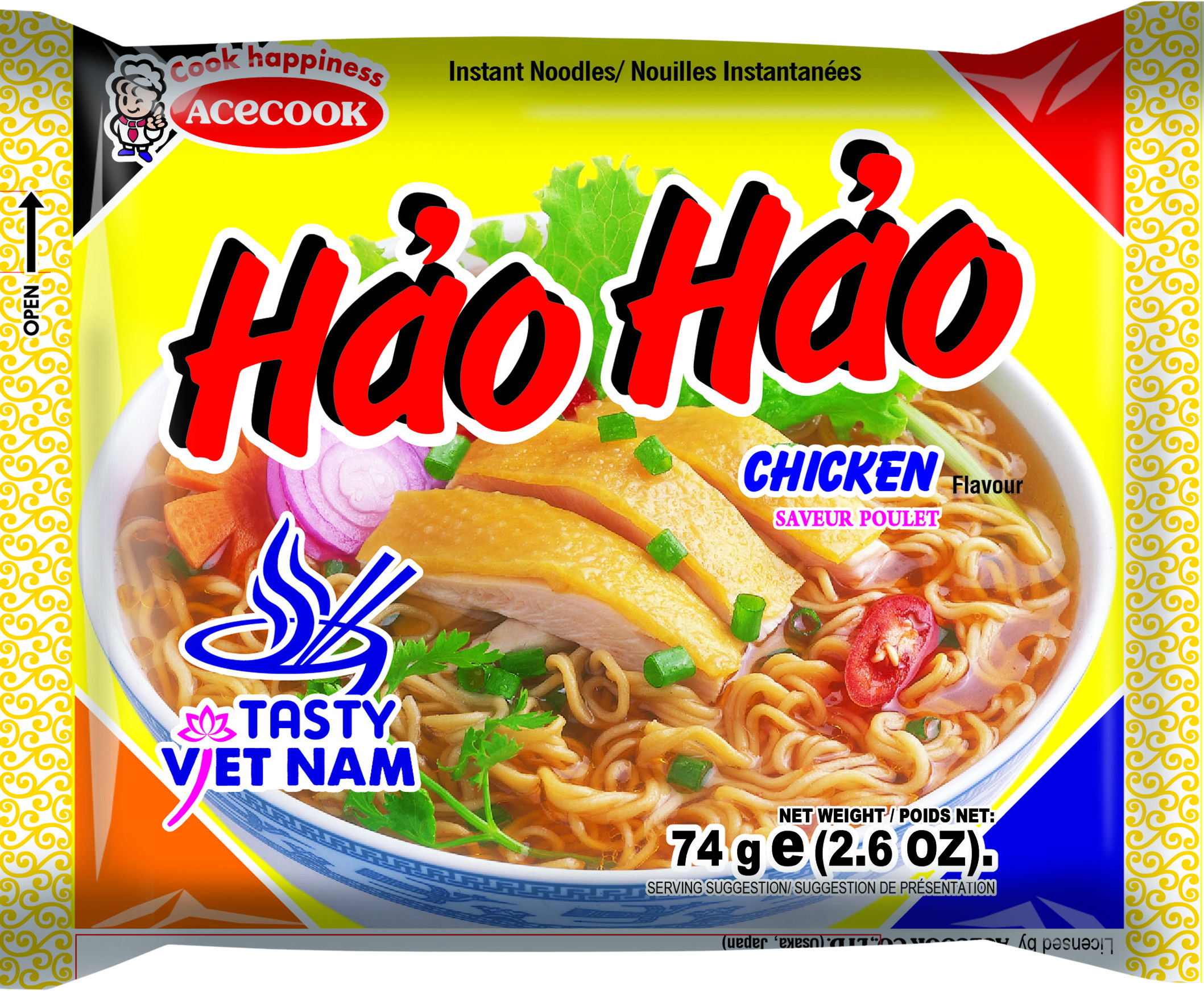 Hh Instant Noodles With Chicken 30 X 74 Gr - Acecook