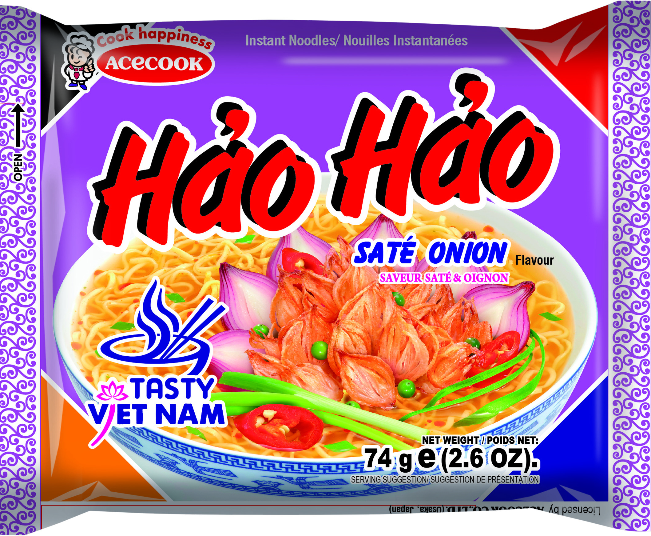 Hh Instant Sate Onion Noodles 30 X 74 Gr - Acecook
