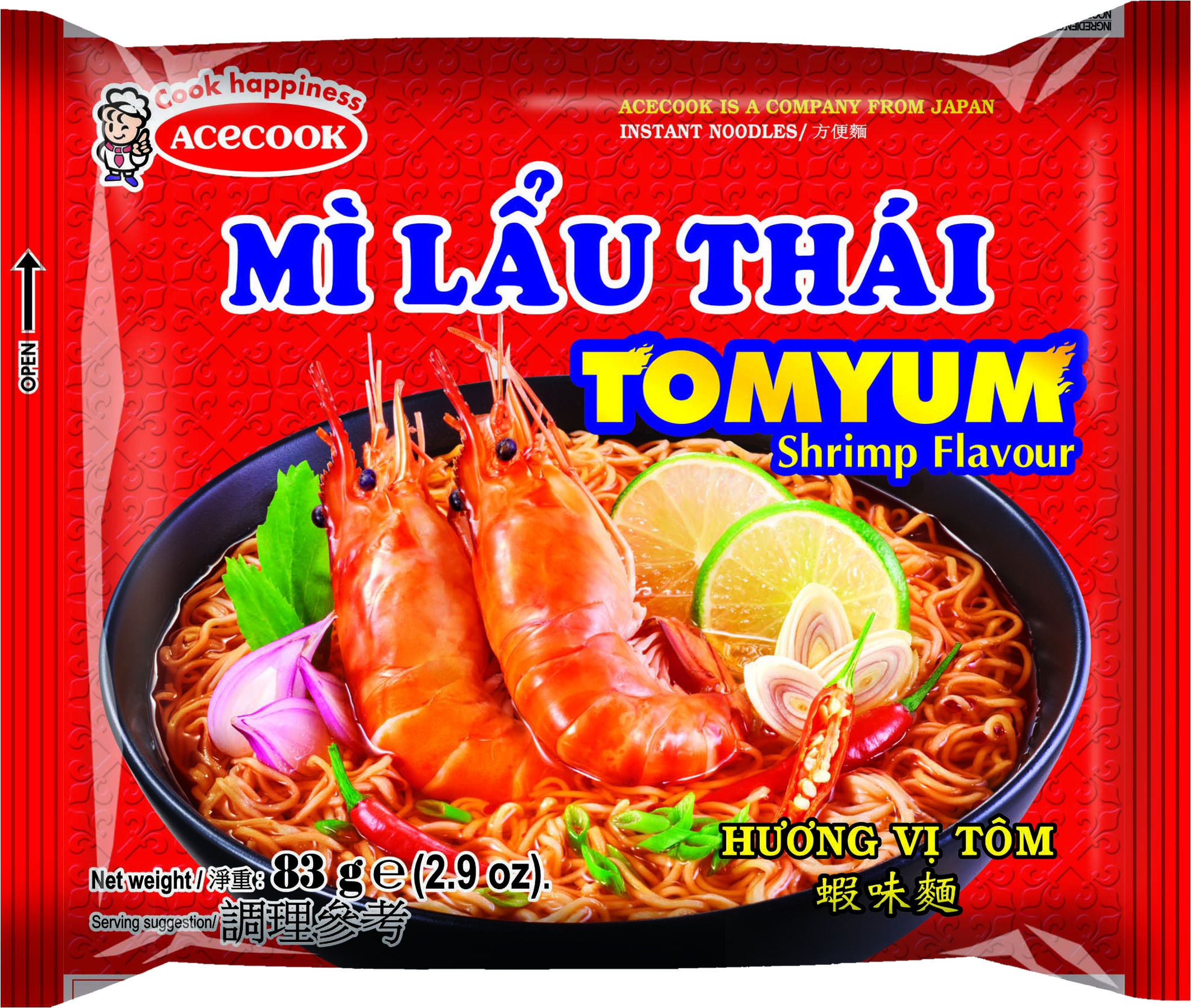 Mlt Noodles Inst. Shrimp 30 X 83 Gr - Acecook