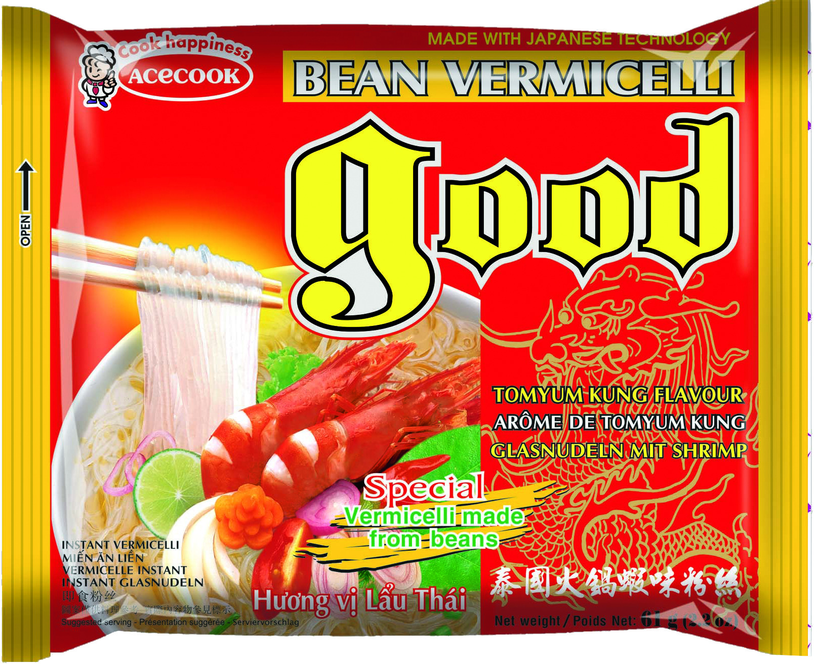 Vermicelli Instant Tom Yun Gd 48 X 61 Gr - Acecook