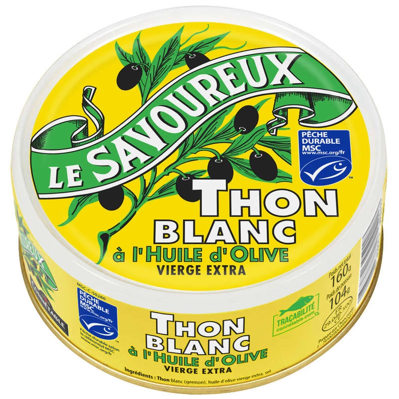 White Tuna in Olive Oil, 160g -  LE SAVOUREUX