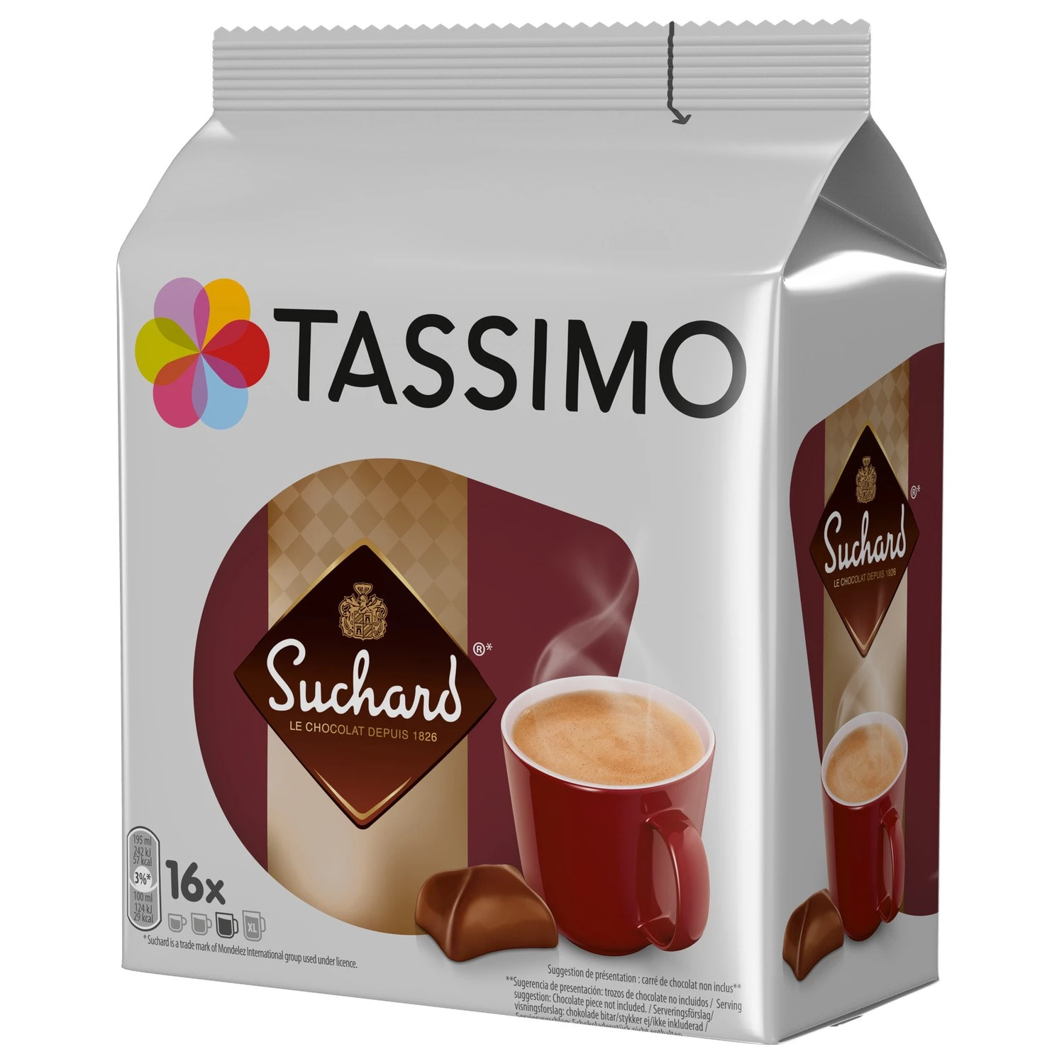 Grossiste Chocolat chaud suchard x16 dosettes 320g - TASSIMO