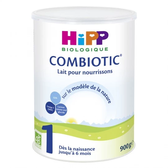 Lait bébé en poudre BIO combiotic 1ère âge 900g - HIPP