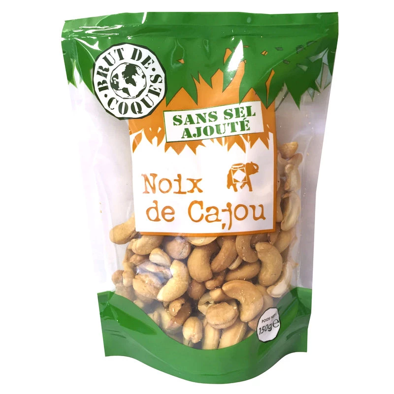 Cashew Nuts Without Salt, 150g - BRUT DE COQUES