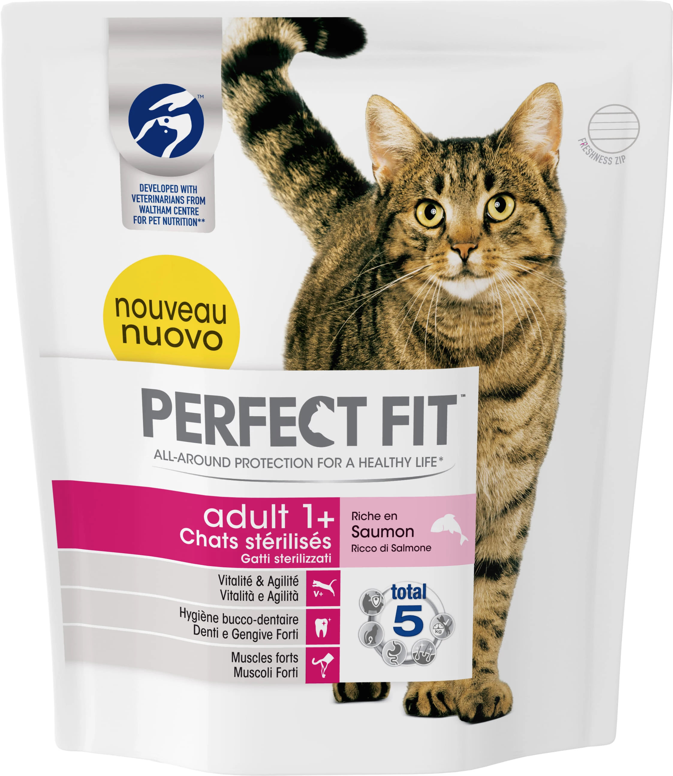 Dry cat food, salmon 1.4kg - PERFECT FIT
