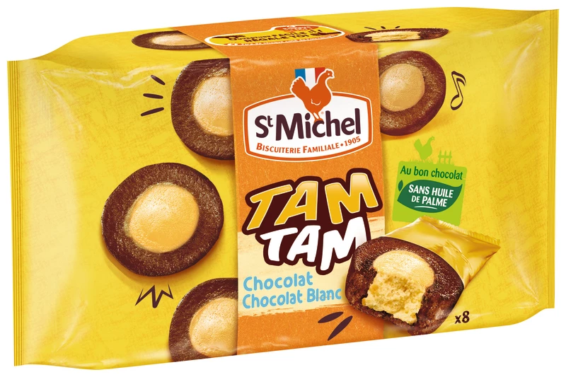 Torte Tam tam cioccolato e cioccolato bianco 220g - ST MICHEL