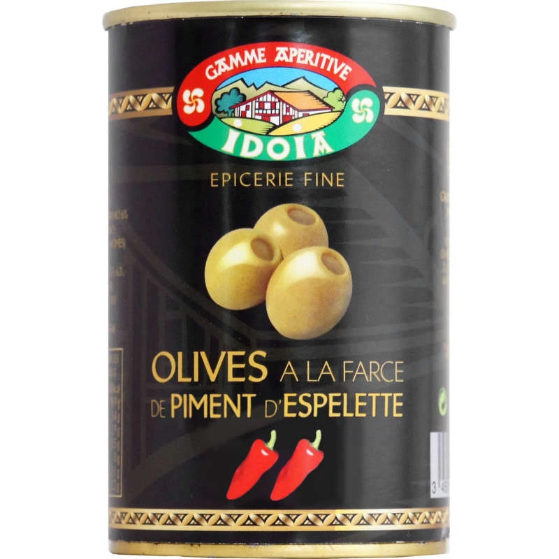 Olives à la farce de piment d'Espelette 300g - IDOIA