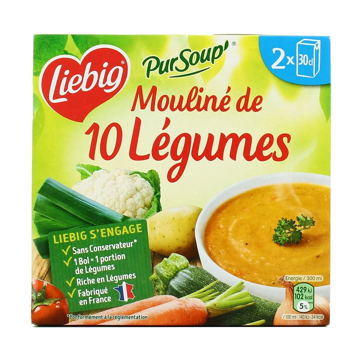 Moulinée Soup 10 Vegetables, 2x30cl-LIEBIG