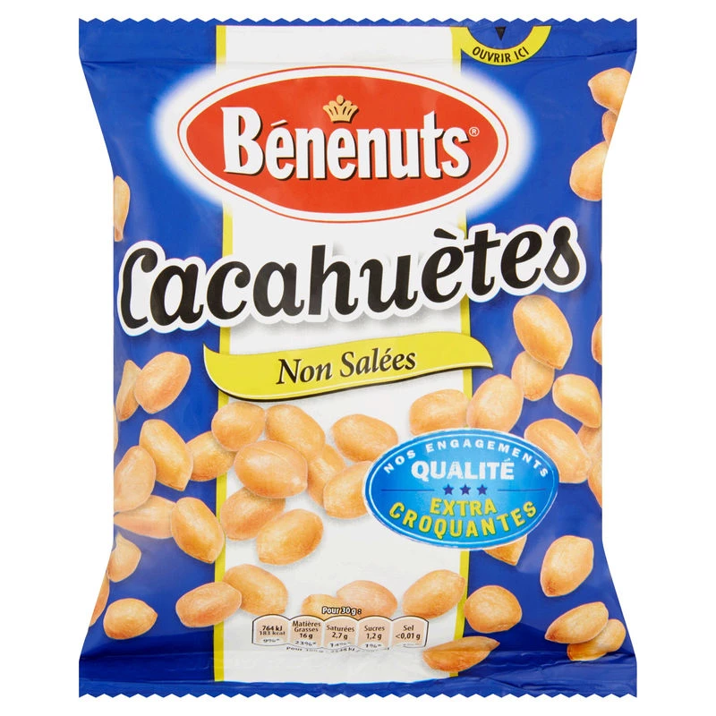 Cacahuètes Grillées Non Salées,  200g -  BENENUTS