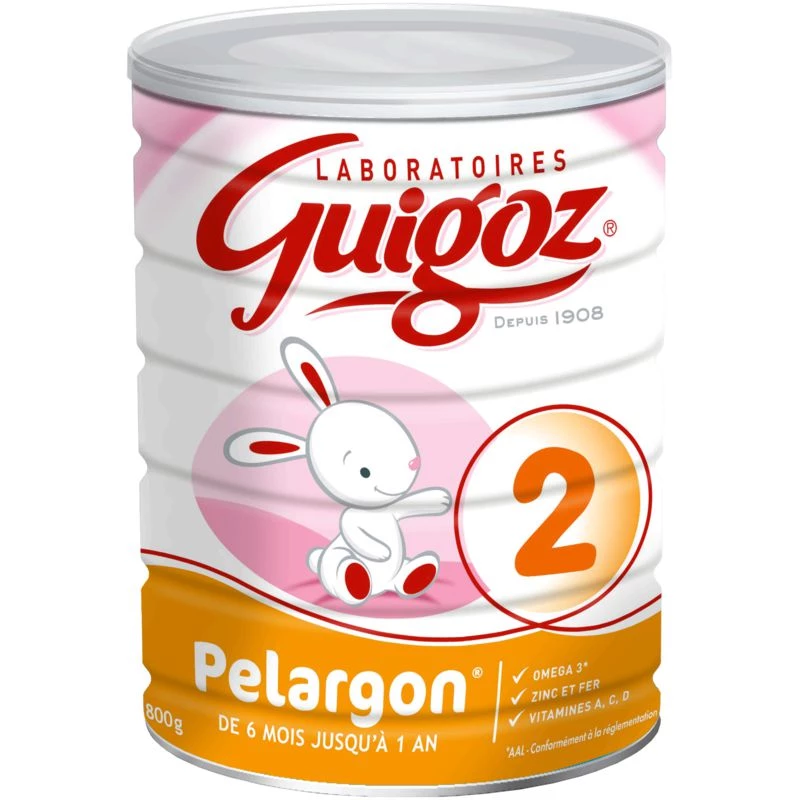 Lait en poudre Pelargon 2ème âge 800g - GUIGOZ