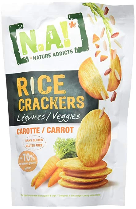 Rice crackers légumes carotte 70g - NATURE ADDICTS