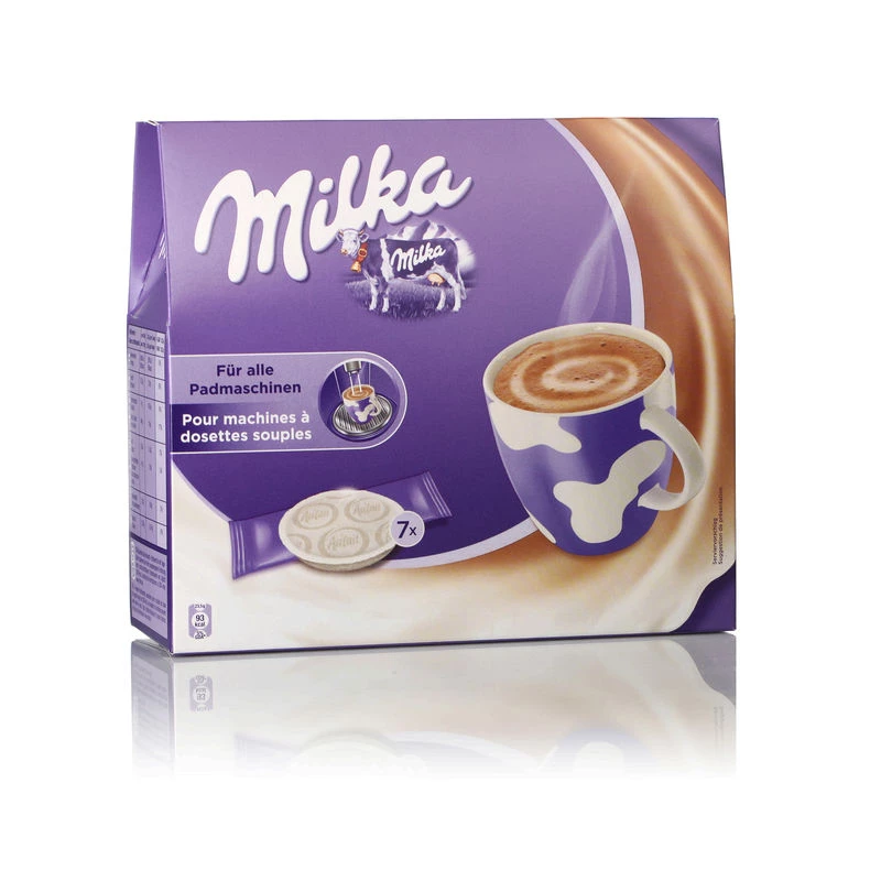 Chocolat au lait x7 dosettes 164g - MILKA