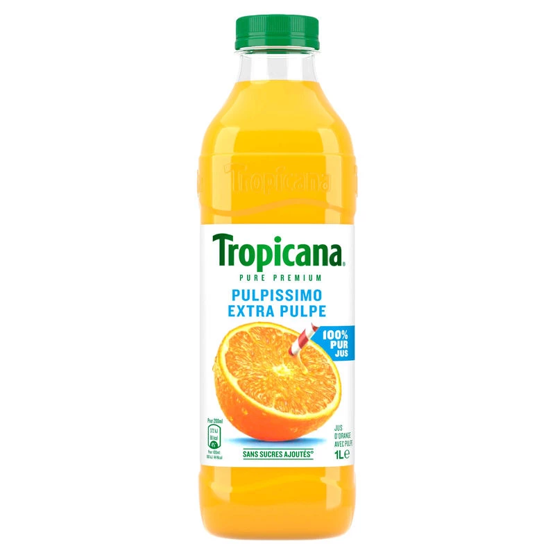 Pur jus d'orange extra pulpe 1L - TROPICANA