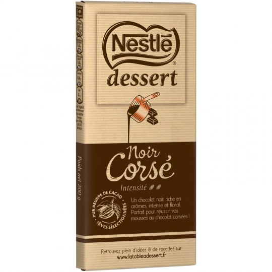 Thanh sô cô la đen nguyên chất Dessert 200g - NESTLÉ
