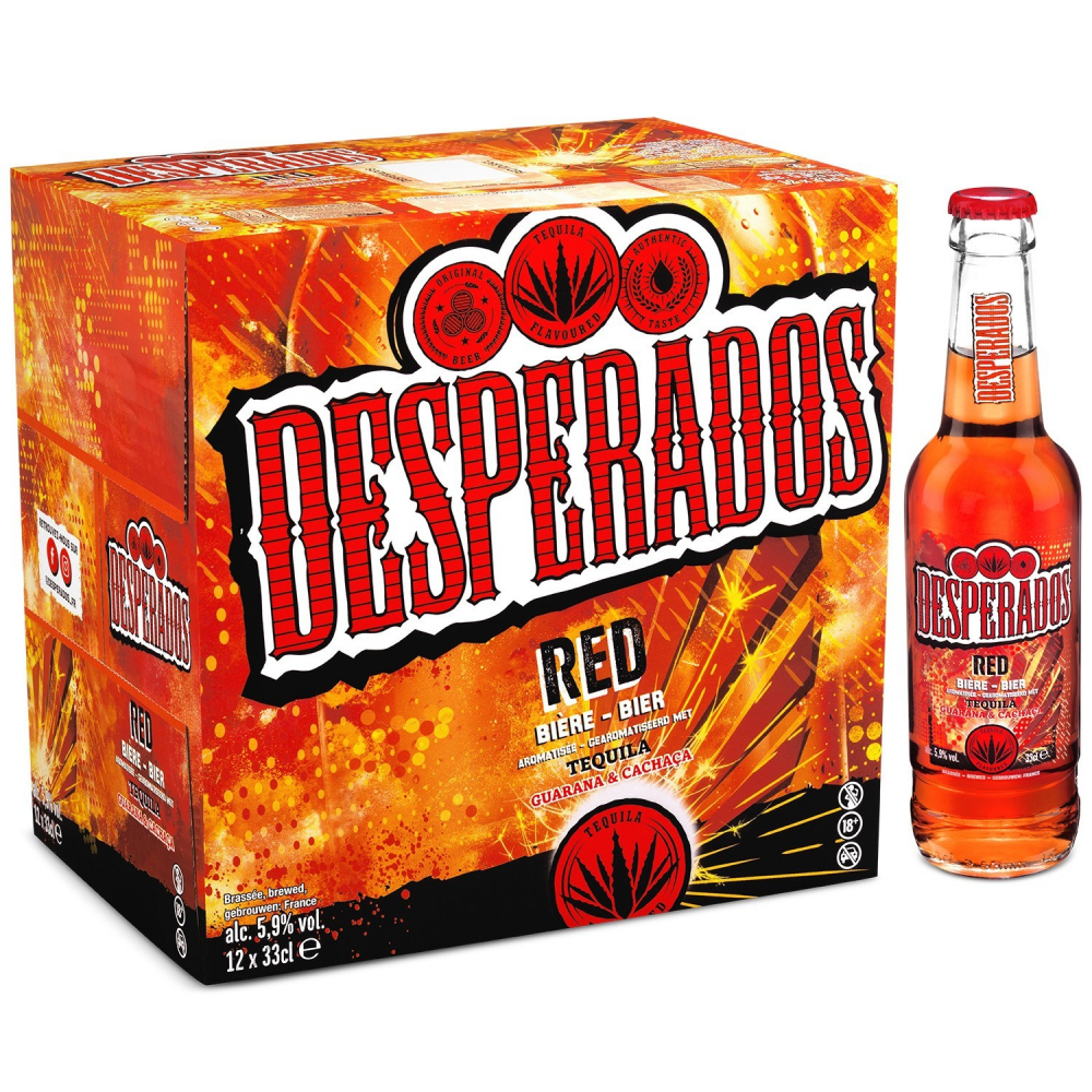 Desperados Red Tequila Cachaca Guarana Flavoured Beer, France