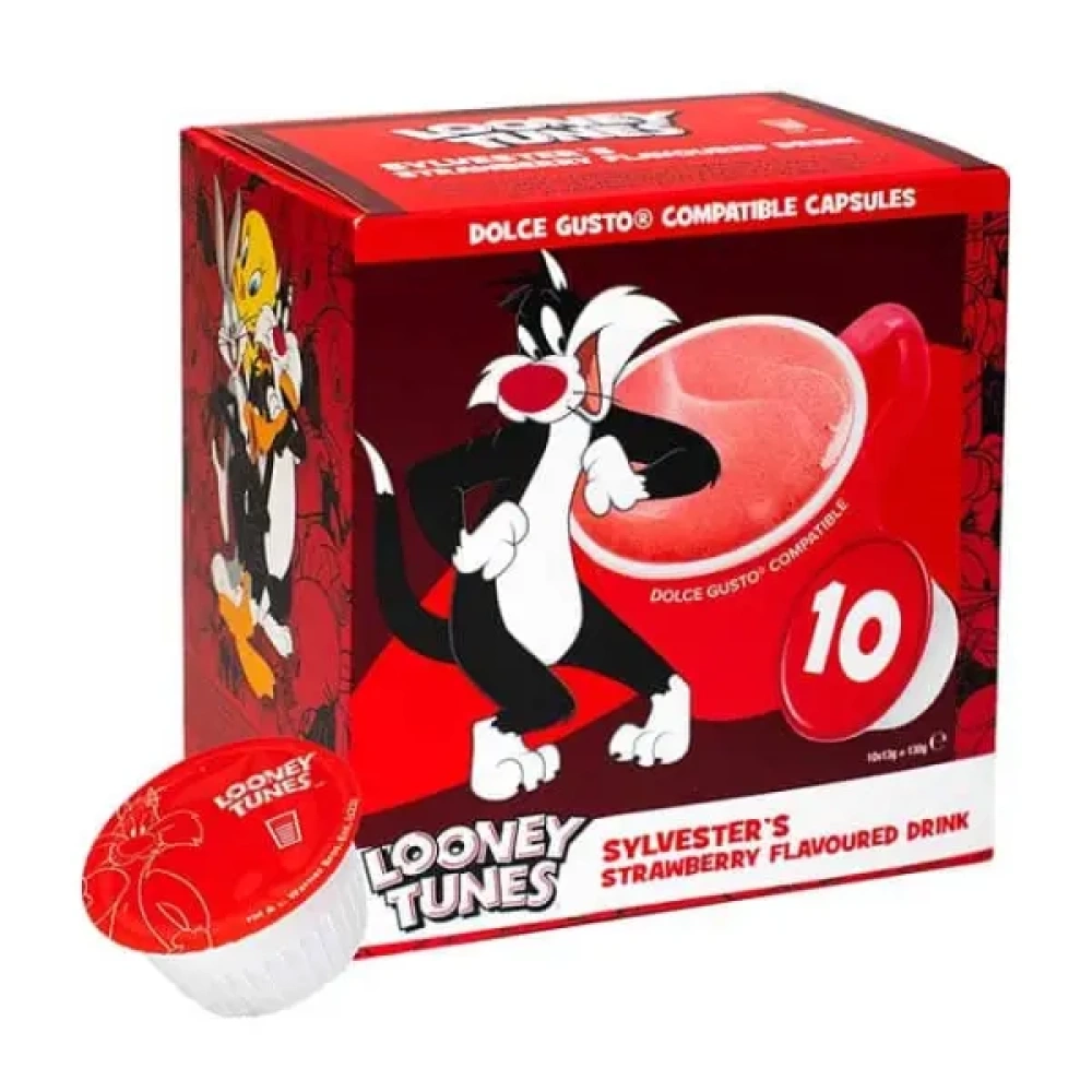 シルベスターのストロベリー風味ドリンクカプセル対応ドルチェグスト - Looney Tunes