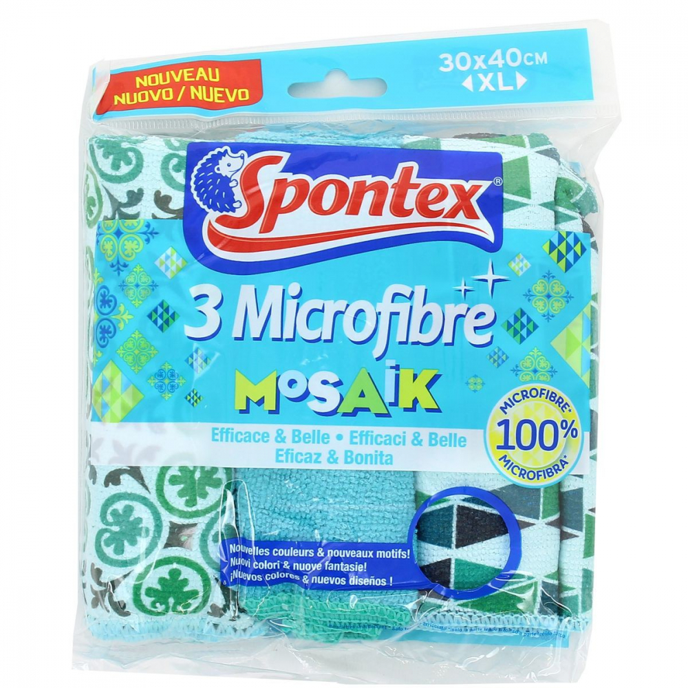 Gratte éponge + microfibre, Spontex (x 3)
