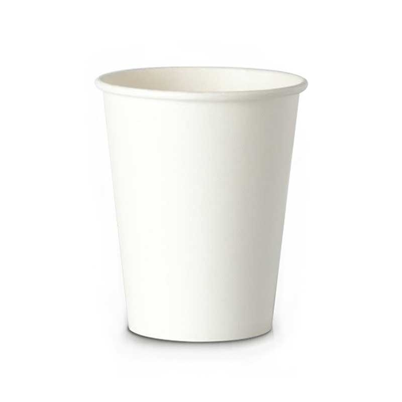 50 White Cardboard Cups 24cl - Smart