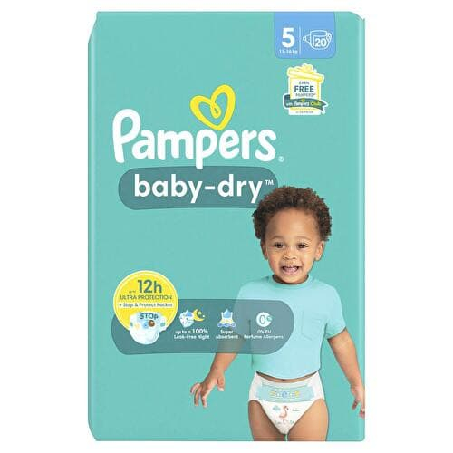 Couches Baby-dry Junior T5 - 11/16 Kg - PAMPERS