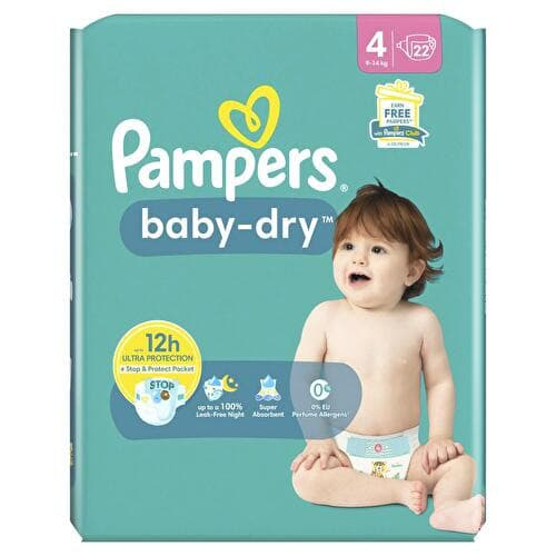 Couches Baby-dry Maxi T4 - 9/14 Kg - PAMPERS