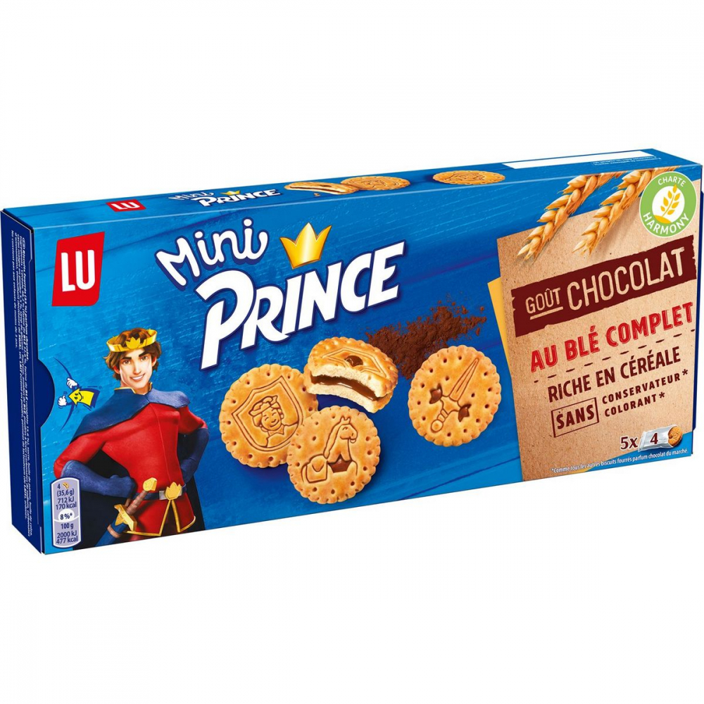 Bánh quy mini vị socola lúa mì nguyên hạt Prince 178g - PRINCE