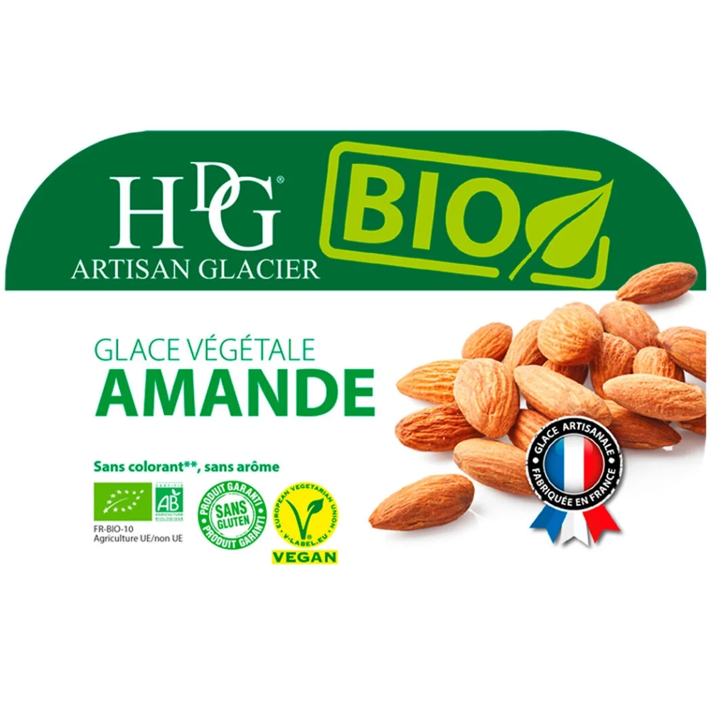Bio Vegan Almond Ice Cream 487.5g - Histoires De Glaces