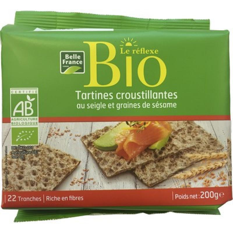 Bánh mì nướng mè hữu cơ 200g - BELLE FRANCE