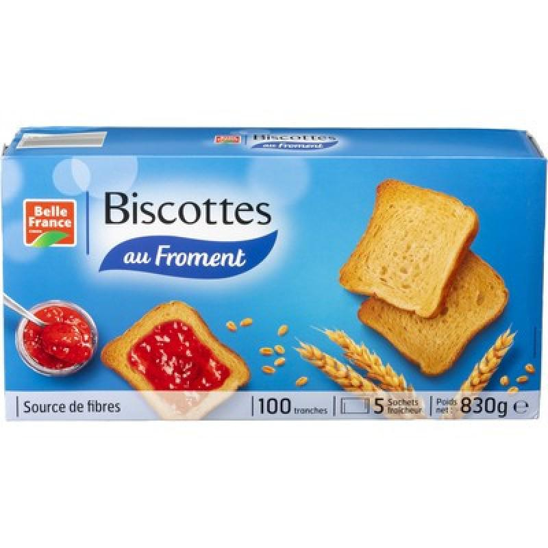 Biscottes Au Fromments 830g - BELLE FRANCE