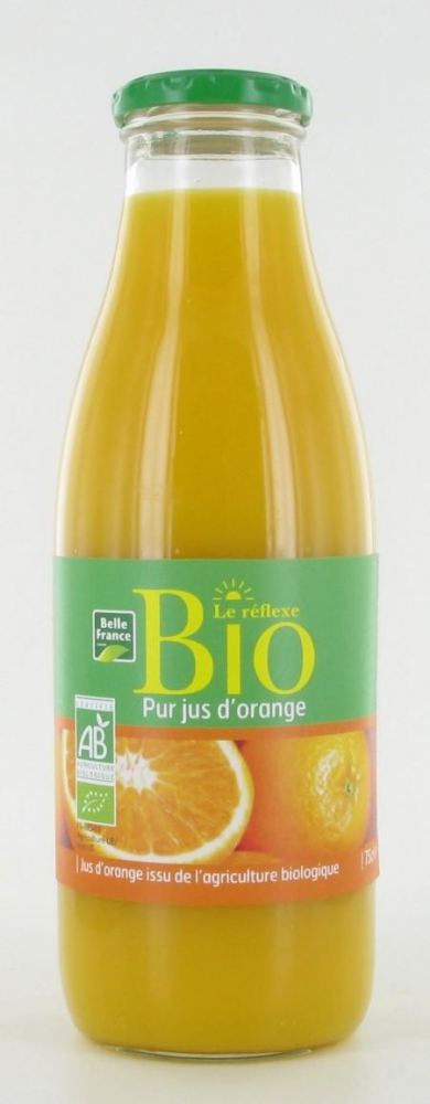 Reiner Orangensaft Le Réflex Bio 75cl - BELLE FRANCE