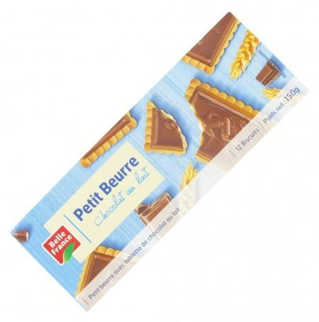 Petit Beurre Chocolat Lait X 12 150g - BELLE FRANCE
