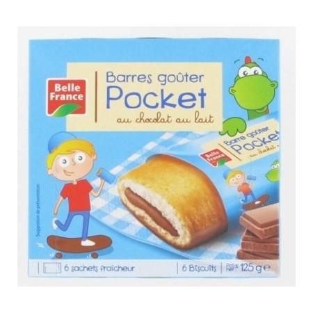 Barre Goûter Pocket Chocolat Au Lait X 6 125g - BELLE FRANCE