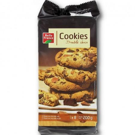 Maxi Cookie Double Choc Dark And Milk X 8 200g - BELLE FRANCE