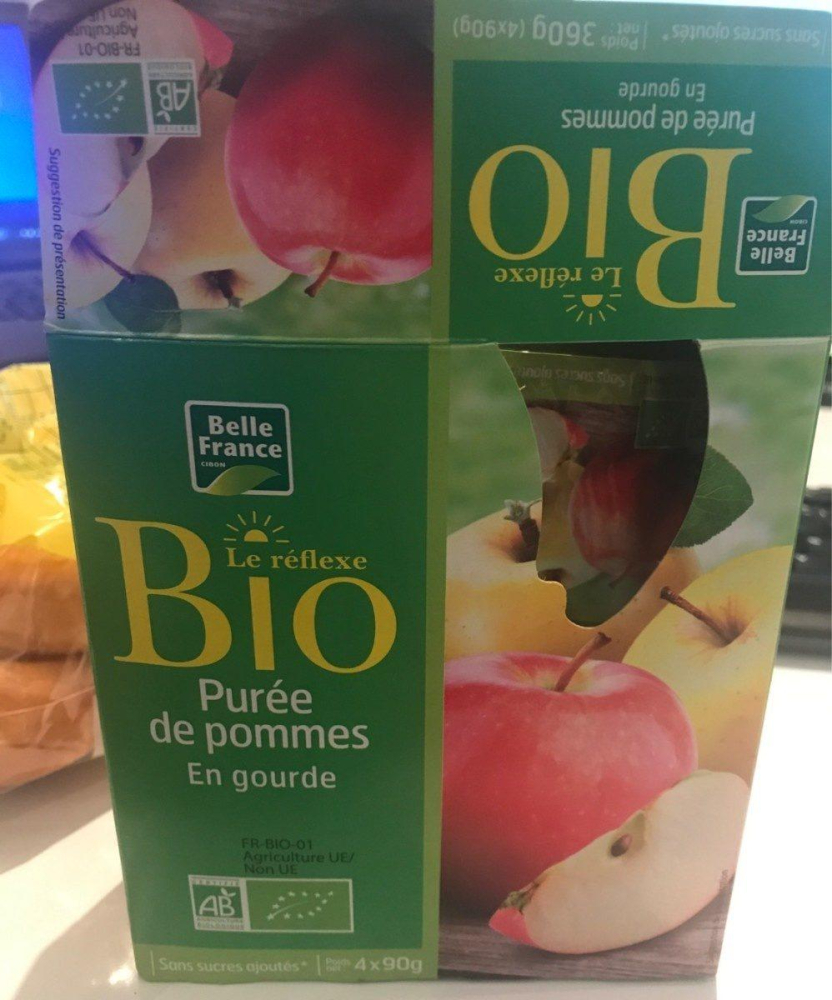 Compote De Pommes Le Réflexe Bio 360 G (4 X 90 G) - BELLE FRANCE