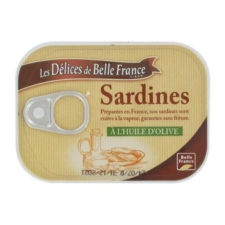 サーディンのオリーブオイル漬け 135g - Les Délices De Belle France